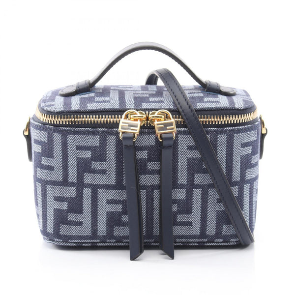 FENDI Vanity FF Jacquard Canvas Leather 2way Handbag