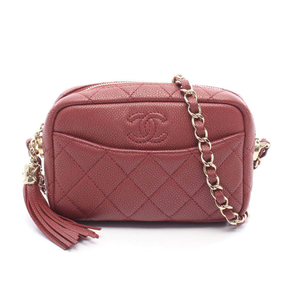 CHANEL Coco Mark Matelasse Grained Calf Shoulder Bag