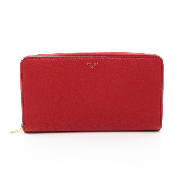 CELINE Leather Long Zip Wallet