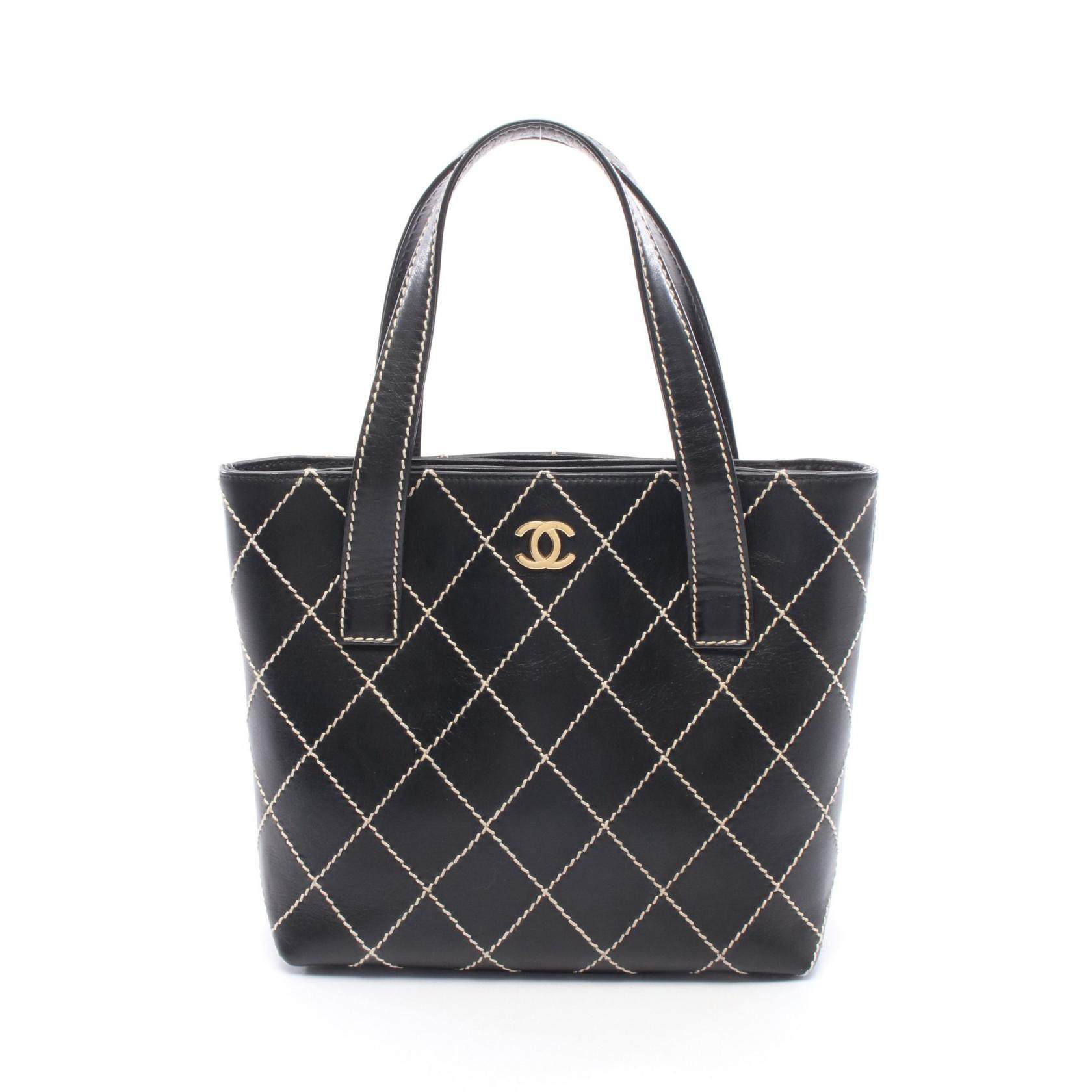 CHANEL Wild Stitch Leather Tote Bag