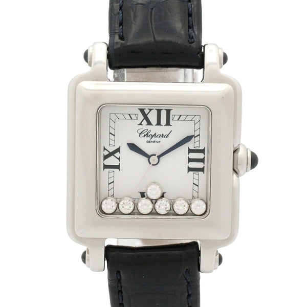 Chopard Happy Sport Square Stainless Steel Diamond Watch