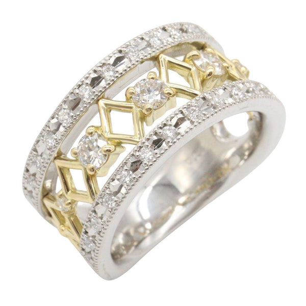 JEWELRY Pt950 Platinum Au750 Diamond Ring