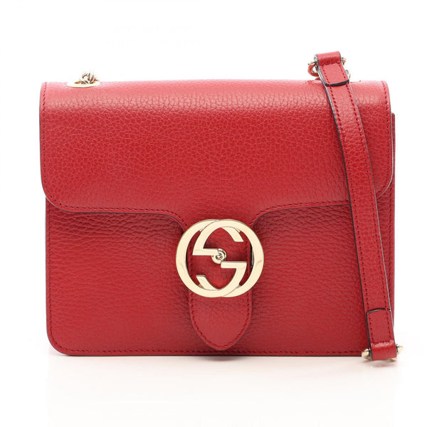 Gucci Interlocking G Leather Shoulder Bag