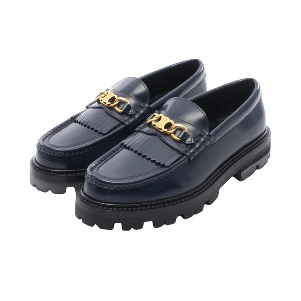 CELINE Triomphe Margaret Leather Loafers
