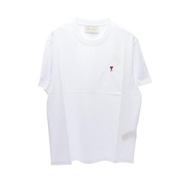 AMI Heart Logo Embroidery Cotton Top