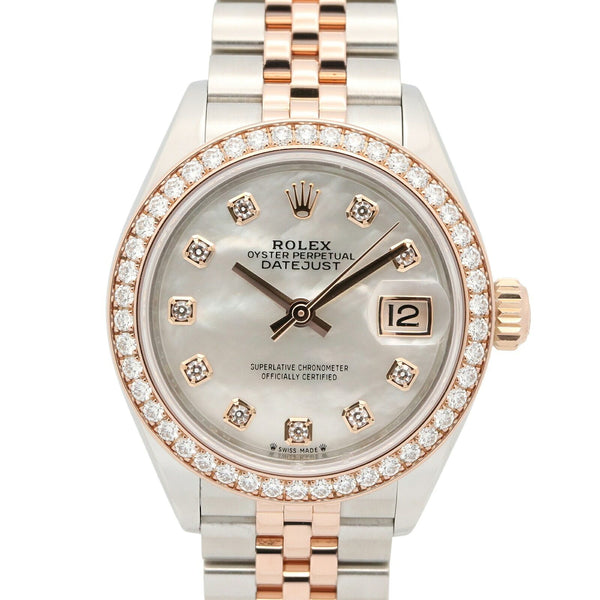 Rolex Datejust Au750 Pink Gold Stainless Steel Diamond