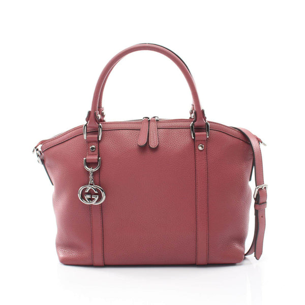 Gucci Interlocking G Leather 2way Tote Bag