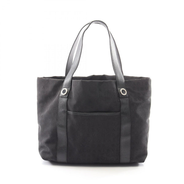 Bvlgari Logo Mania Leather Canvas Tote Bag