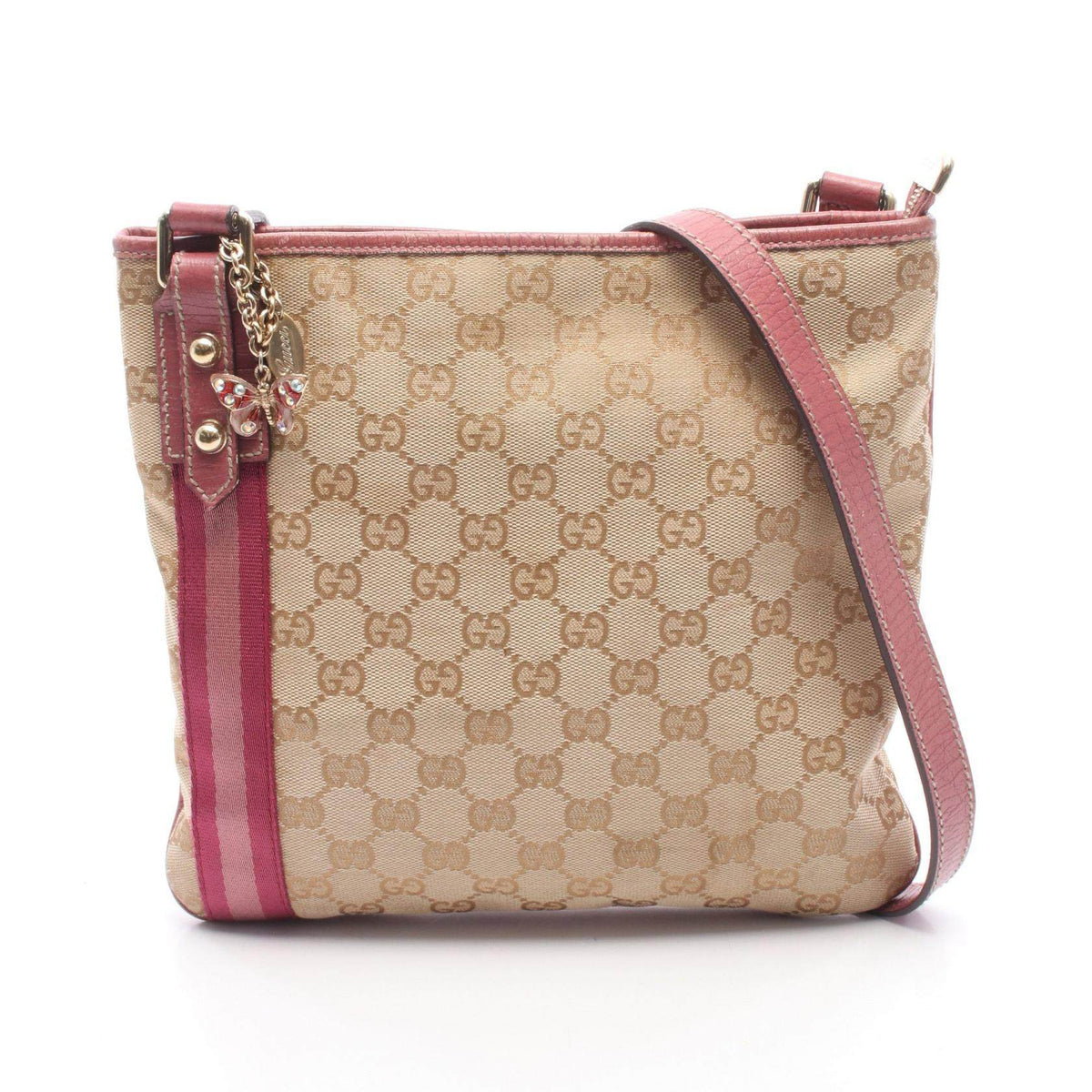Gucci GG Canvas Leather Shoulder Bag