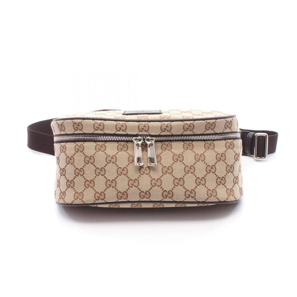 Gucci GG Canvas Leather Waist Bag