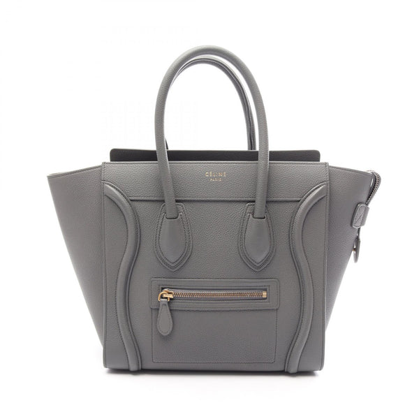CELINE Luggage Micro Shopper Leather Tote Bag