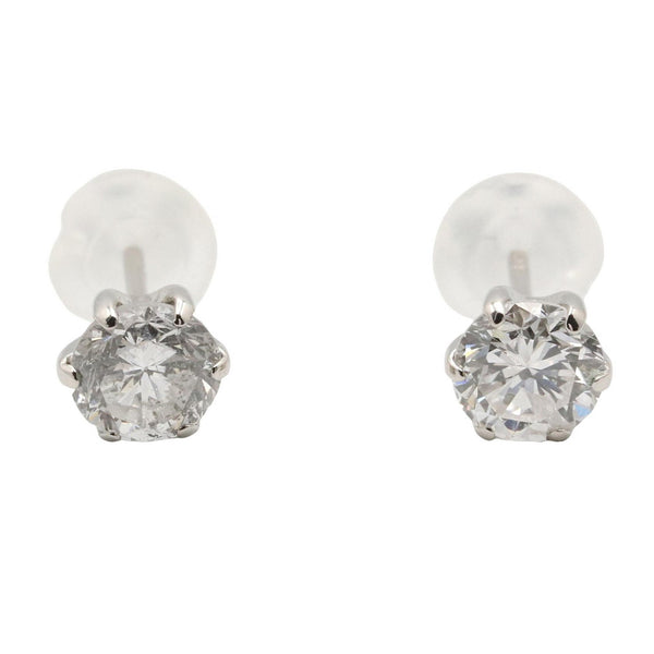JEWELRY Platinum Diamond Pierced Earrings