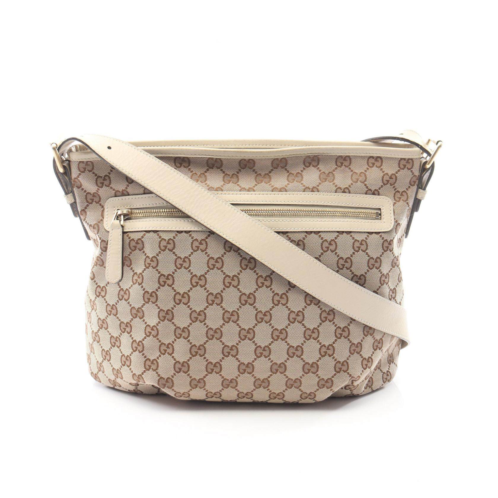 Gucci GG Canvas Leather Shoulder Bag