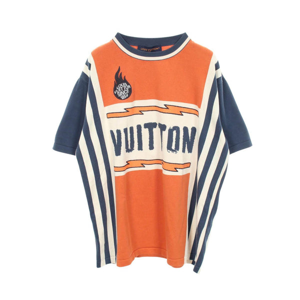 Louis Vuitton Logo Cotton Short Sleeve Knit Top