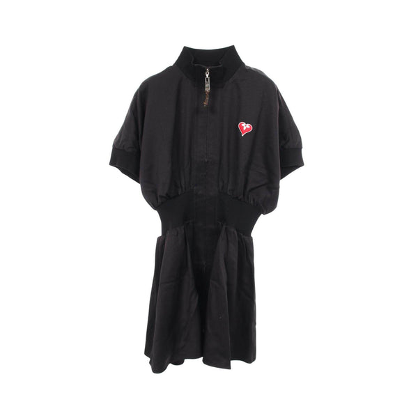 Louis Vuitton Sporty Puff Sleeve Wool Silk Dress