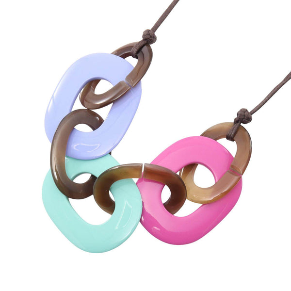 Hermes Calinba Buffalo Horn Leather Necklace