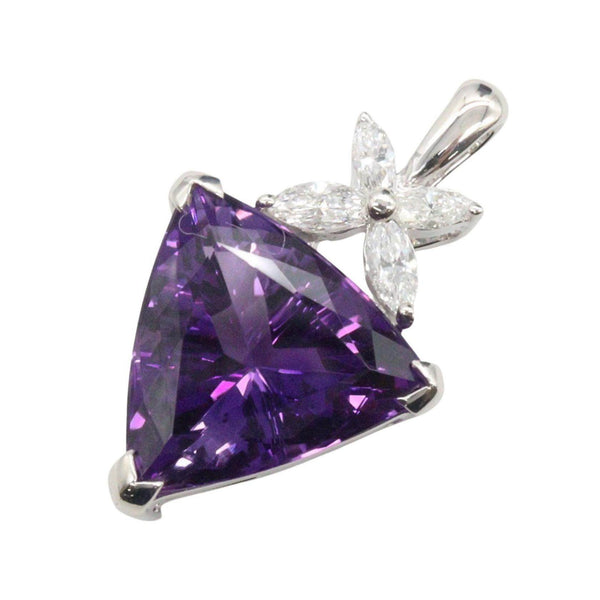 JEWELRY Amethyst Pendant Top K18WG
