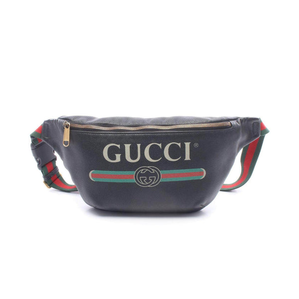Gucci Vintage Logo Webbing Line Leather Waist Bag