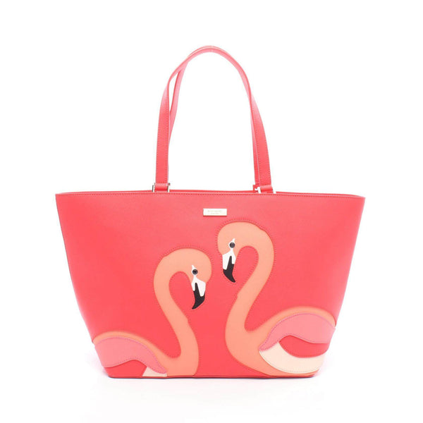 Kate Spade Walk on the Wild Side Flamingo Jules Tote Leather Tote Bag