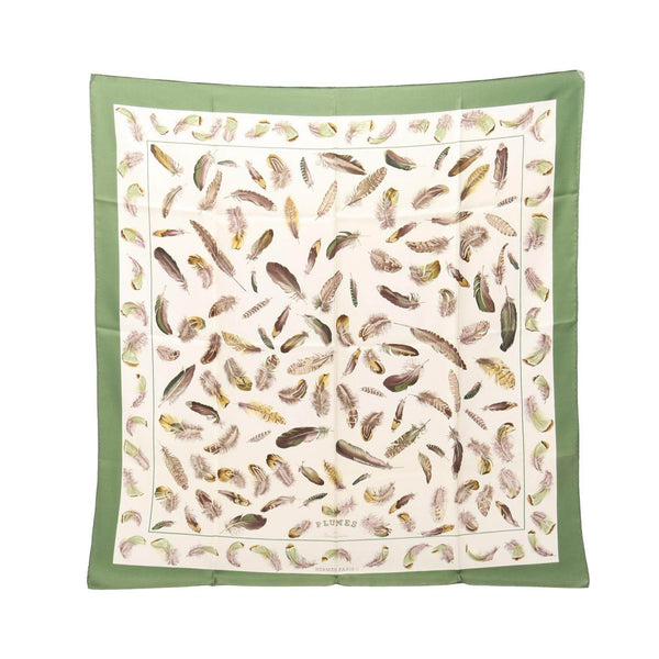 Hermes Carre90 PLUMES Silk Scarf