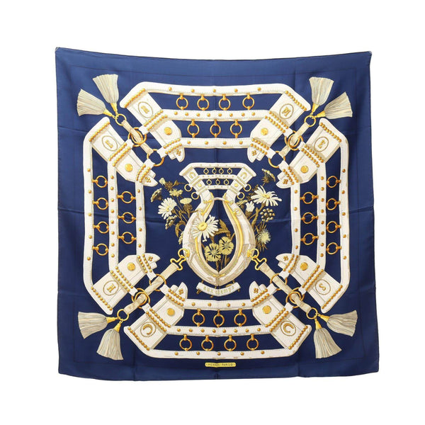 Hermes Carre90 aux champs Silk Scarf