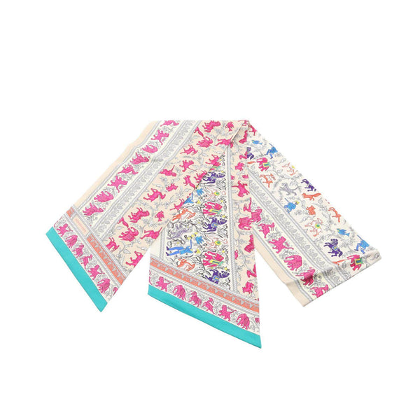 Hermes Maxi Twilly CHASSE EN INDE Silk Scarf