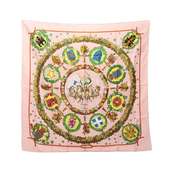 Hermes Carre90 Emblemes de l'Europe Silk Scarf