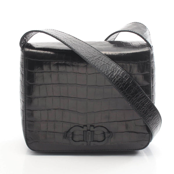 Salvatore Ferragamo Gancini Leather Shoulder Bag