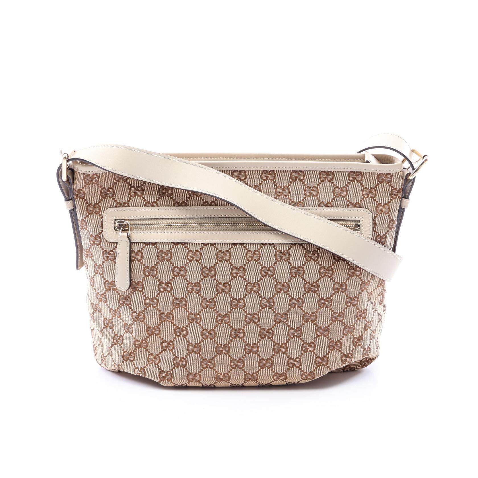 Gucci GG Canvas Leather Shoulder Bag
