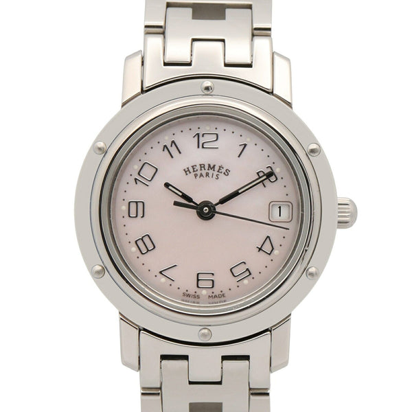 HERMES Clipper Nacre Stainless Steel Watch