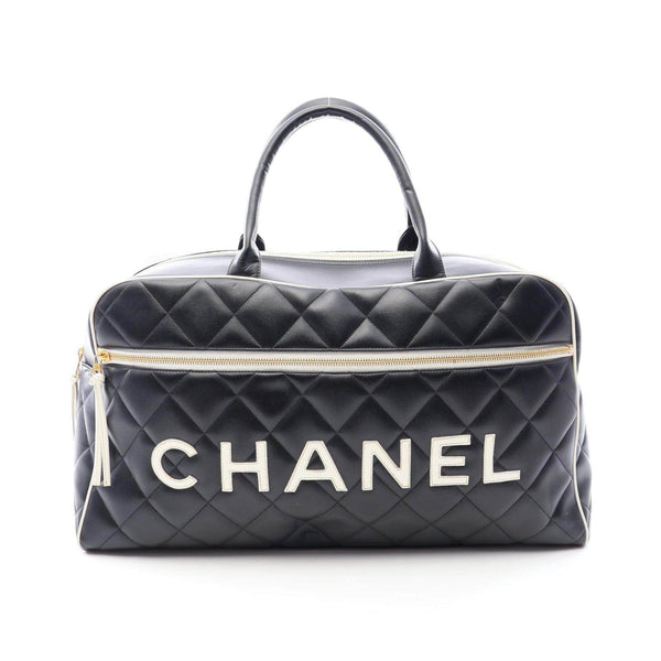 Chanel Matelasse Leather Boston Bag