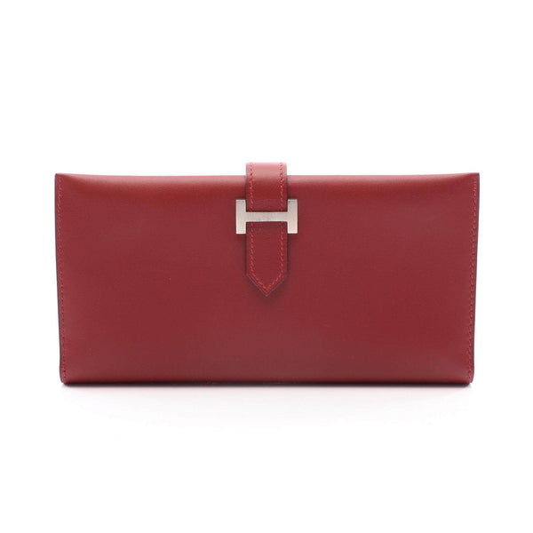 Hermes Bearn Classic Box Calf Long Wallet