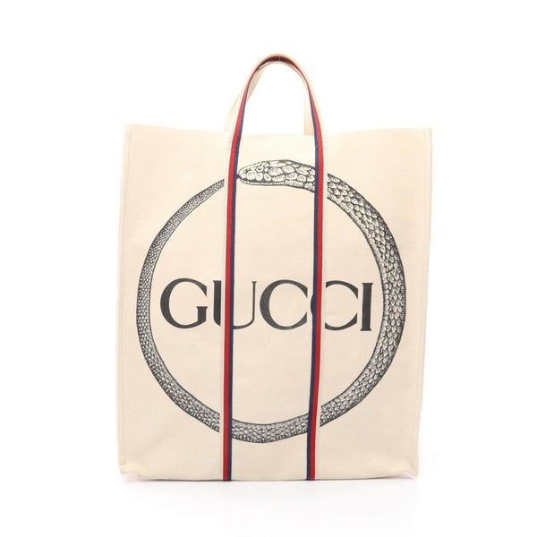 Gucci Uroboros Canvas Tote Bag