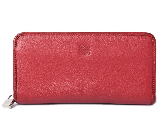 Loewe Goat Skin Long Wallet Round Zipper Amasona