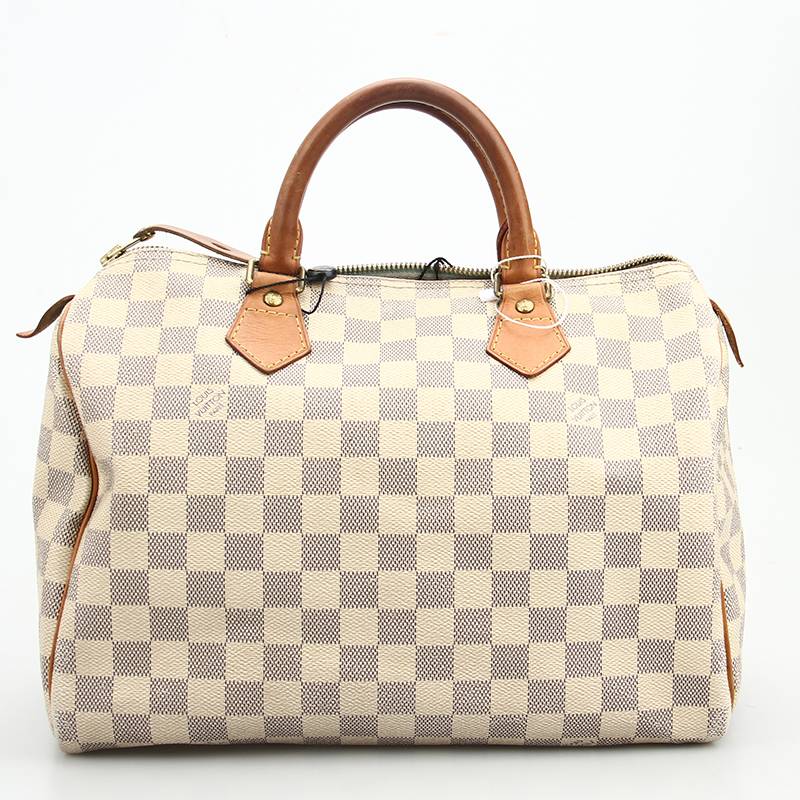 Louis Vuitton Damier Azur Speedy 30 Canvas Handbag in Good Condition