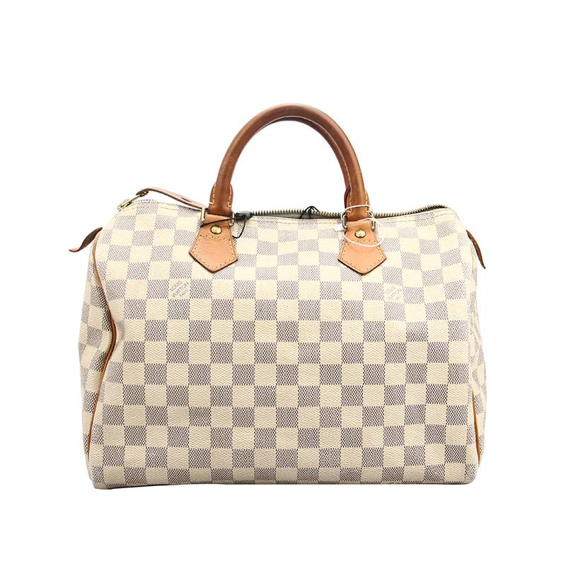 Louis Vuitton Damier Azur Speedy 30 Canvas Handbag in Good Condition