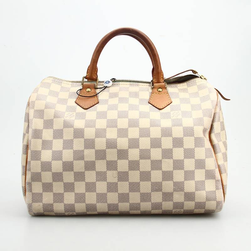 Louis Vuitton Damier Azur Speedy 30 Canvas Handbag in Good Condition