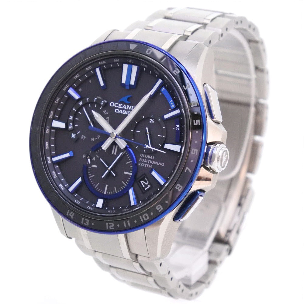 Other  Casio OCEANUS Men's Titanium GPS Wristwatch with Black Dial - Used, Grade A Metal Quartz OCW-G1200-1AJF in Excellent condition