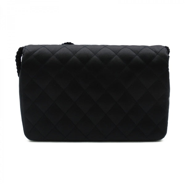 Quilted Satin Camellia Flap Bag