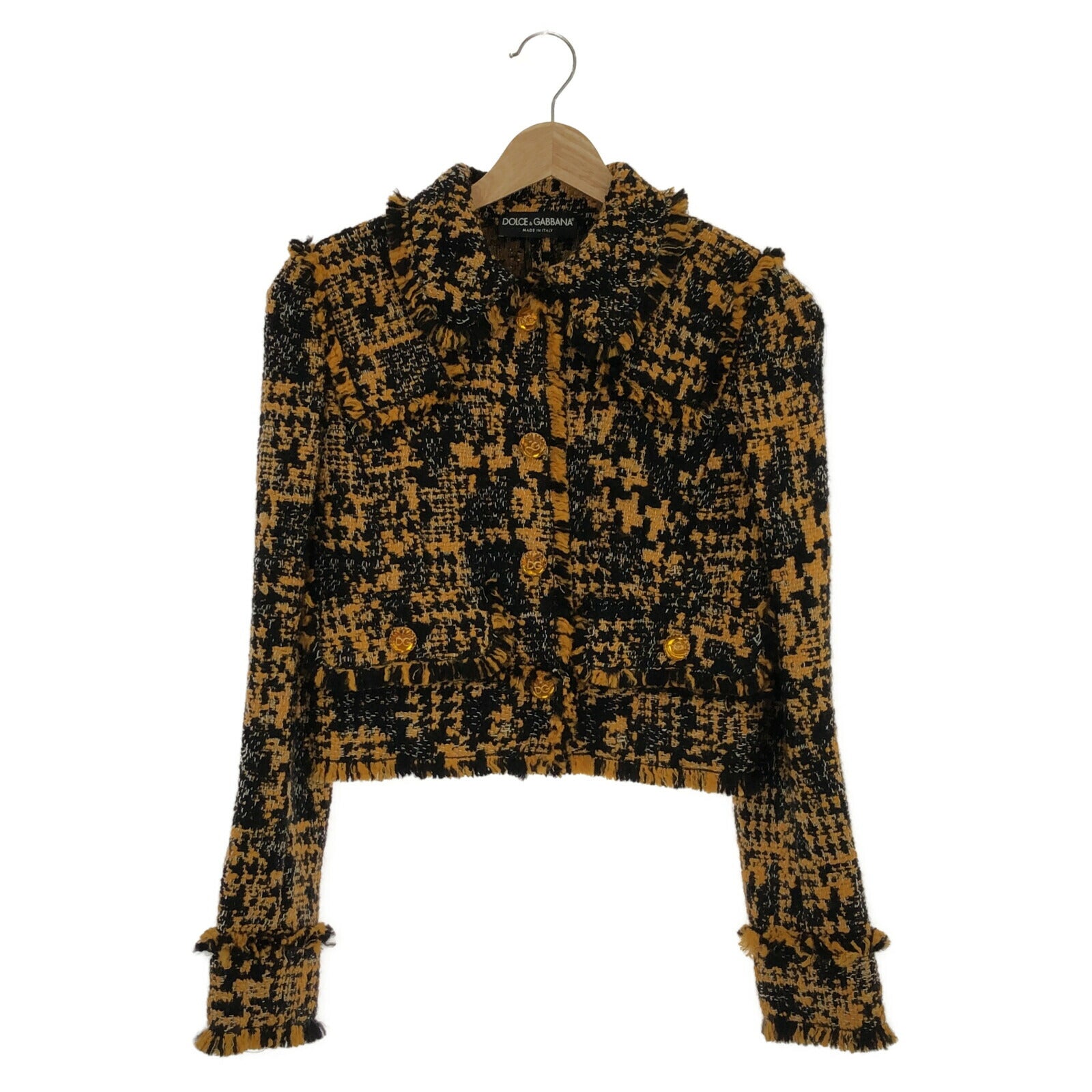 Dolce & Gabbana Tweed Jacket Yellow