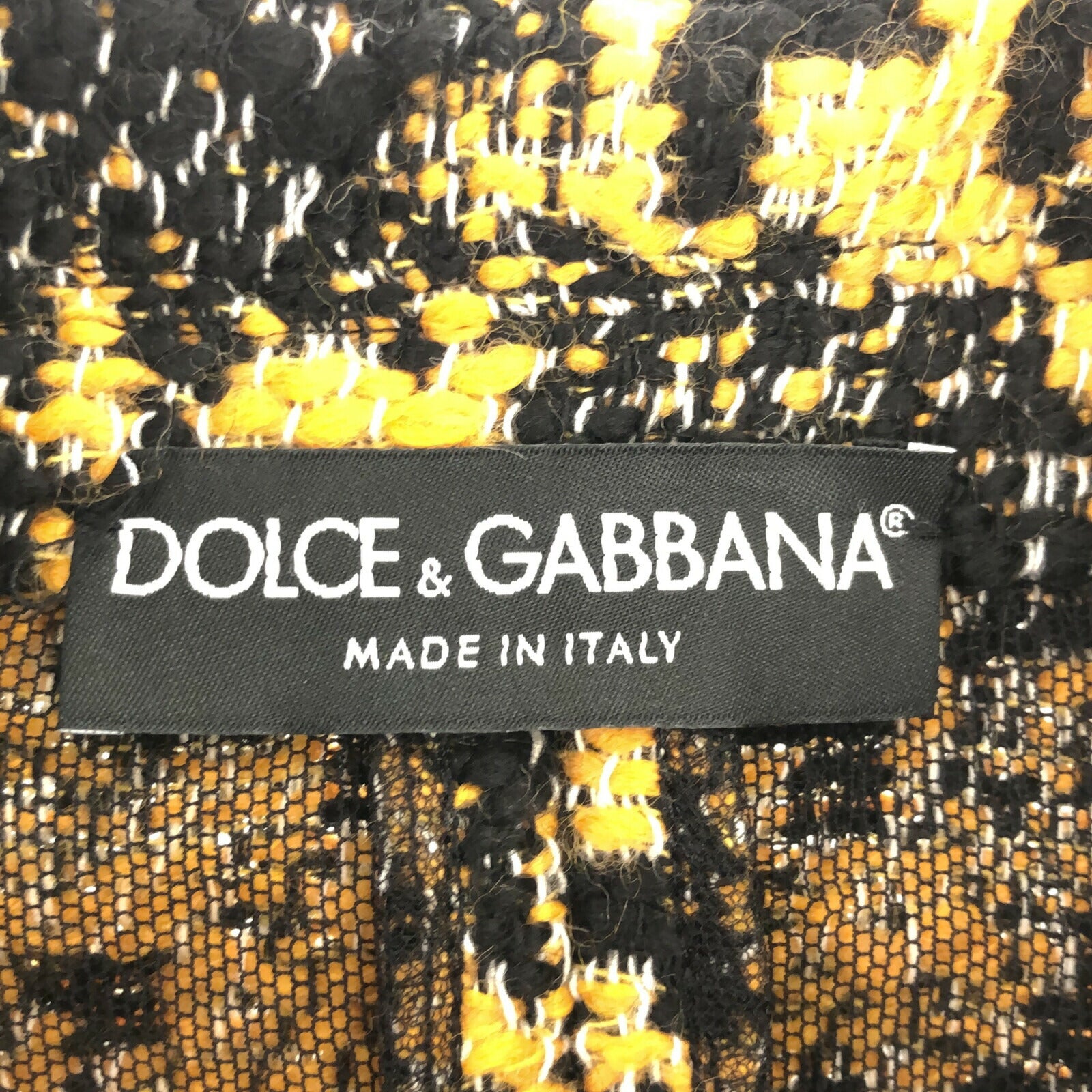 Dolce & Gabbana Tweed Jacket Yellow