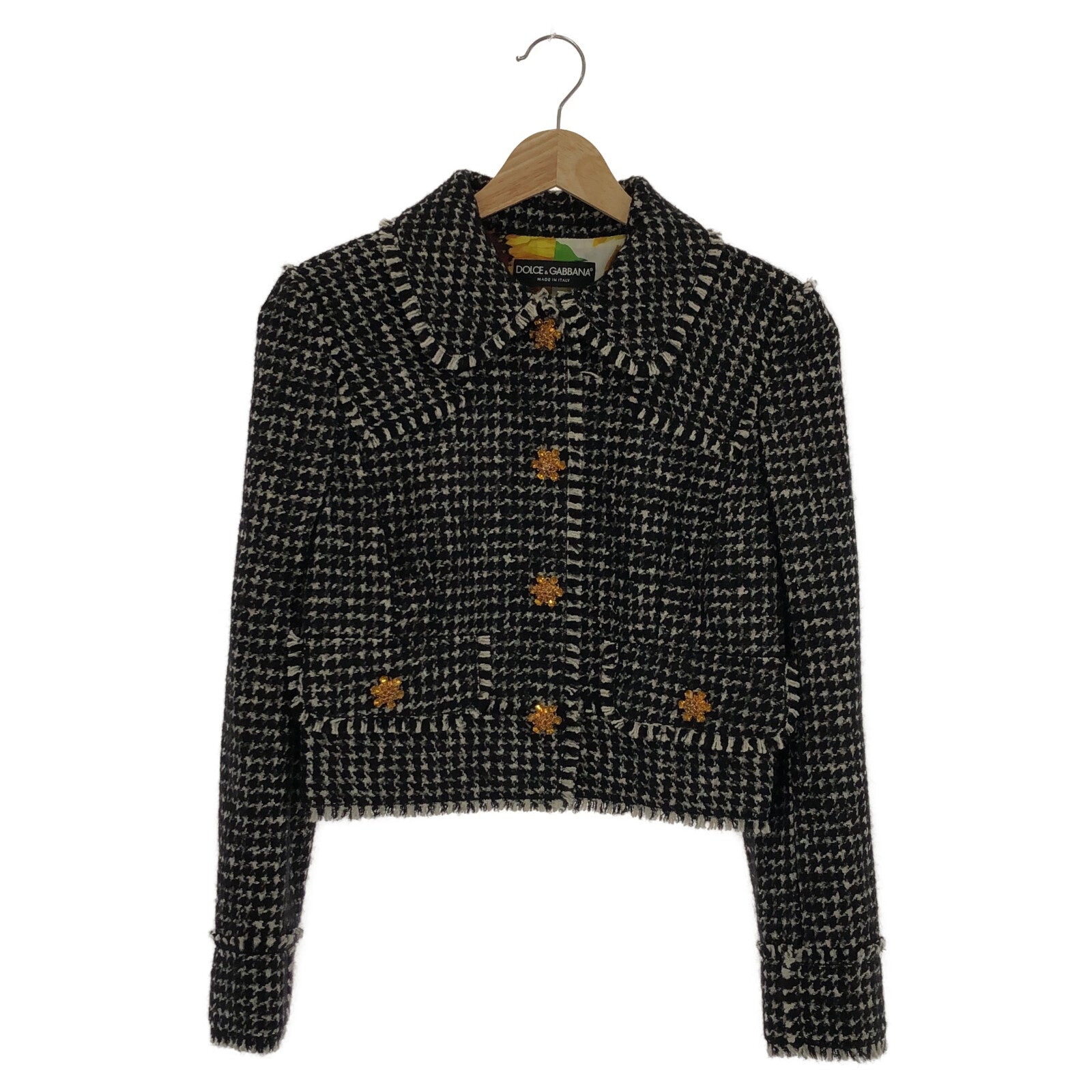 Dolce & Gabbana Wool Tweed Jacket Black