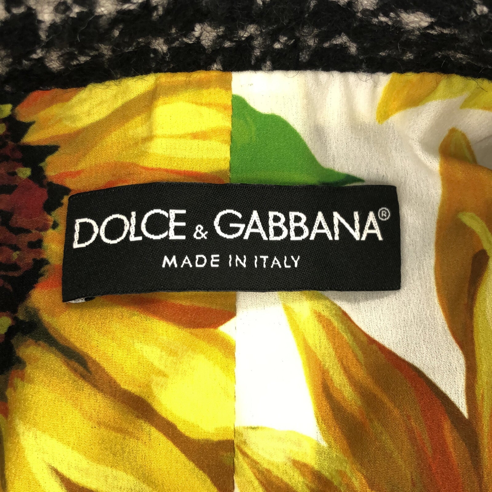 Dolce & Gabbana Wool Tweed Jacket Black