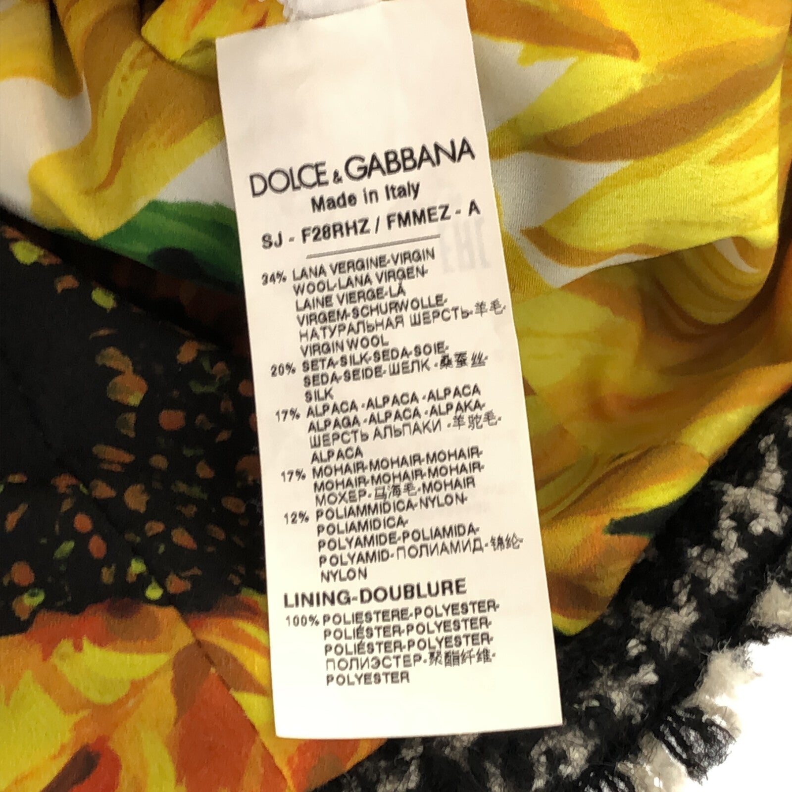 Dolce & Gabbana Wool Tweed Jacket Black