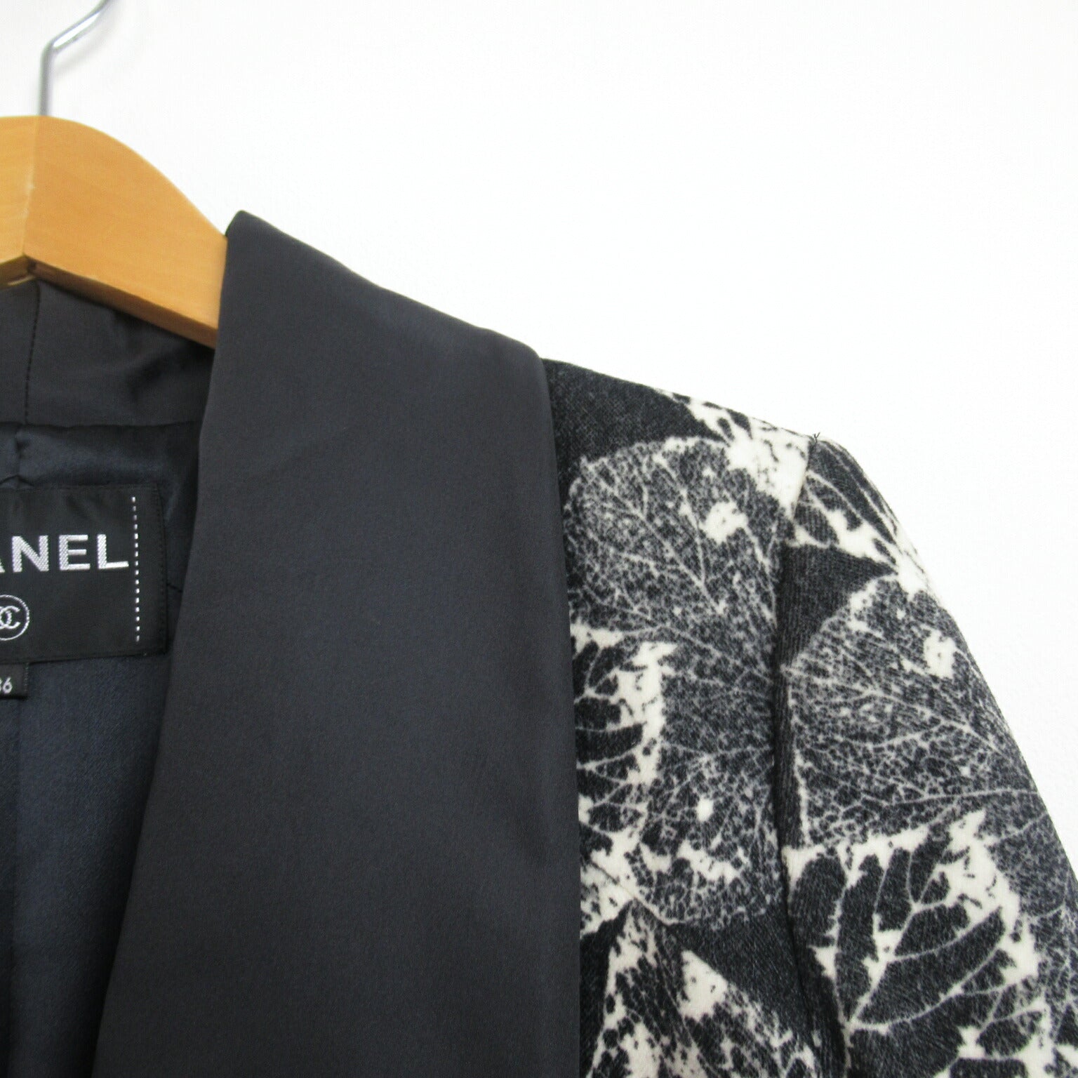 Chanel Cotton Long Jacket Black