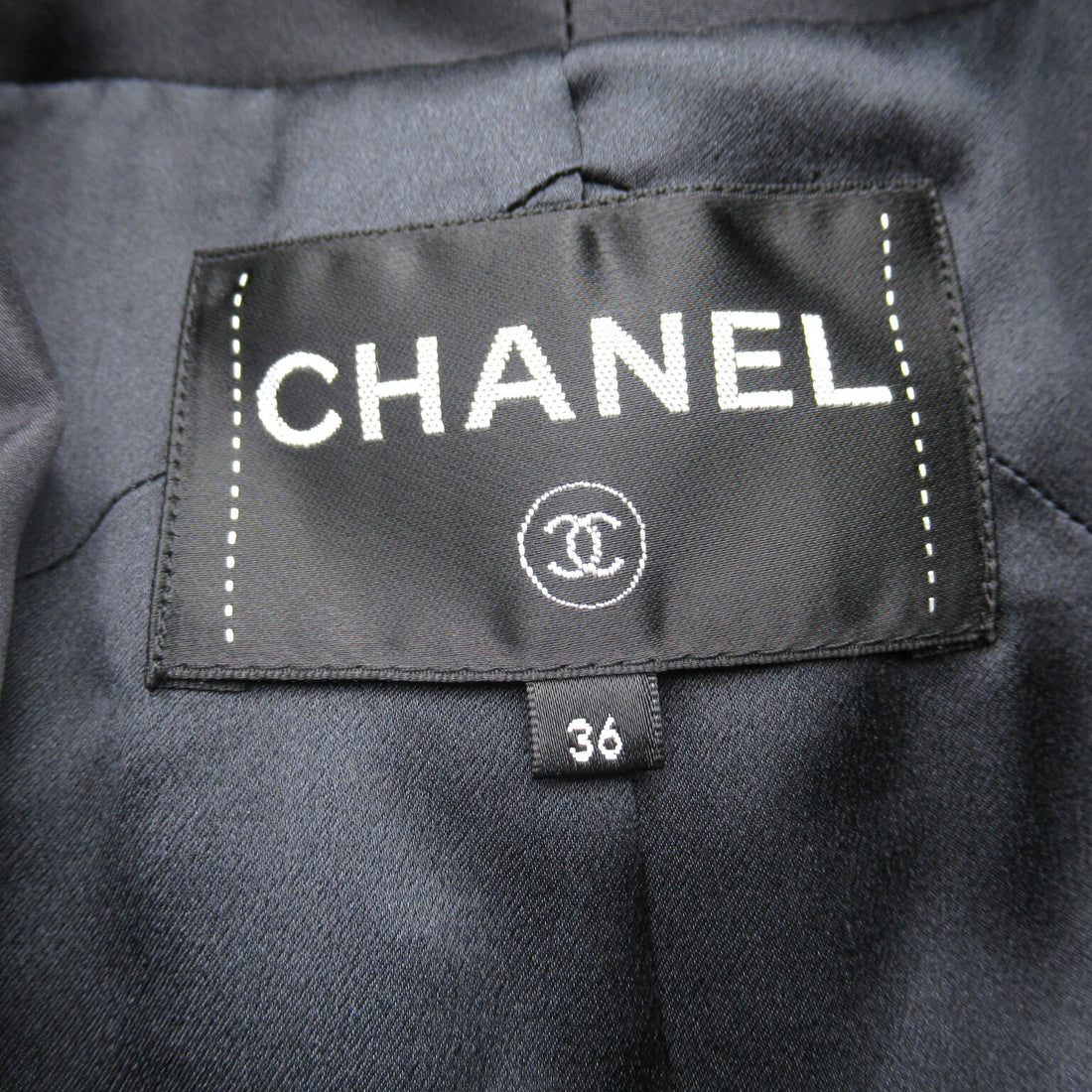 Chanel Cotton Long Jacket Black