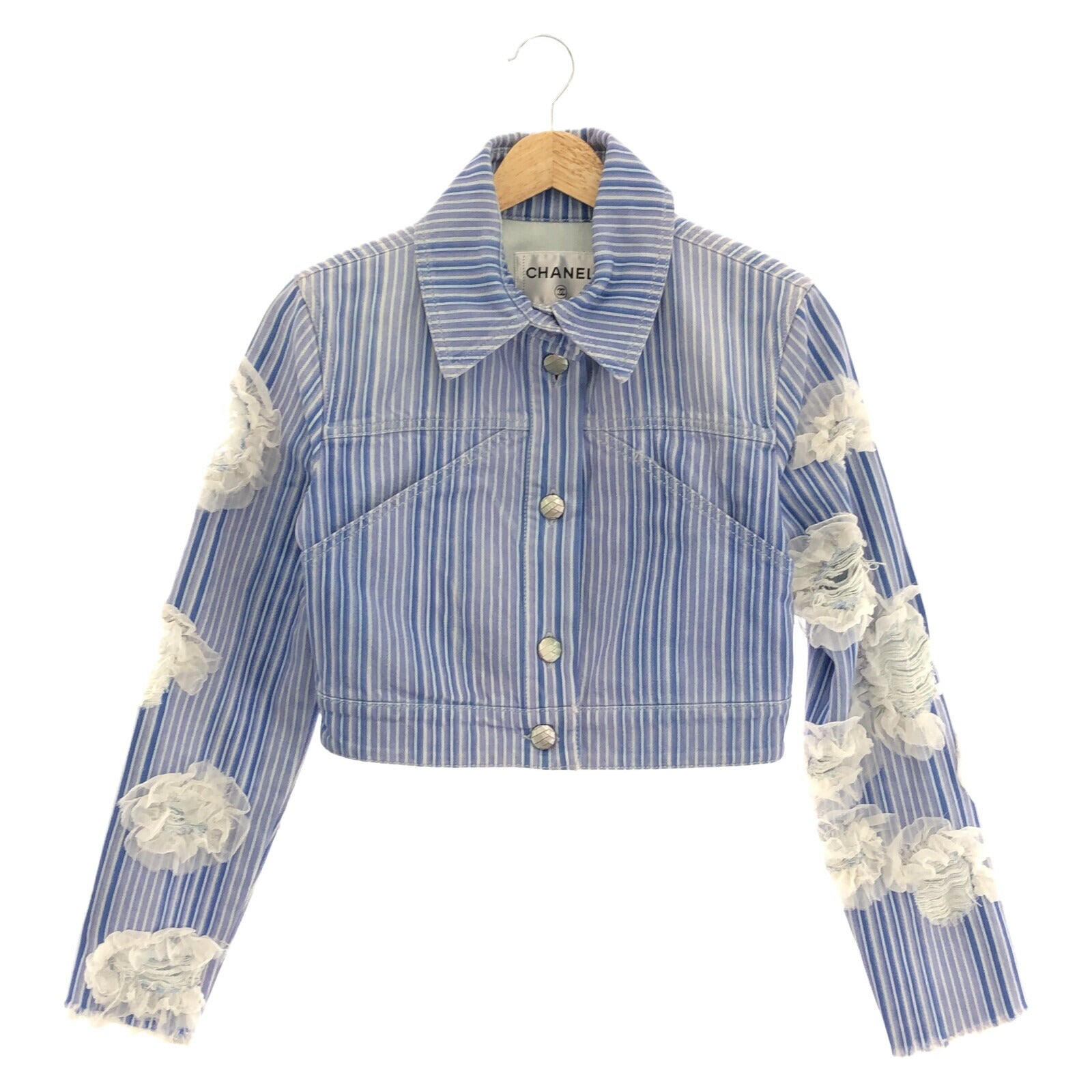 Chanel Denim Jacket Cotton Blue Women