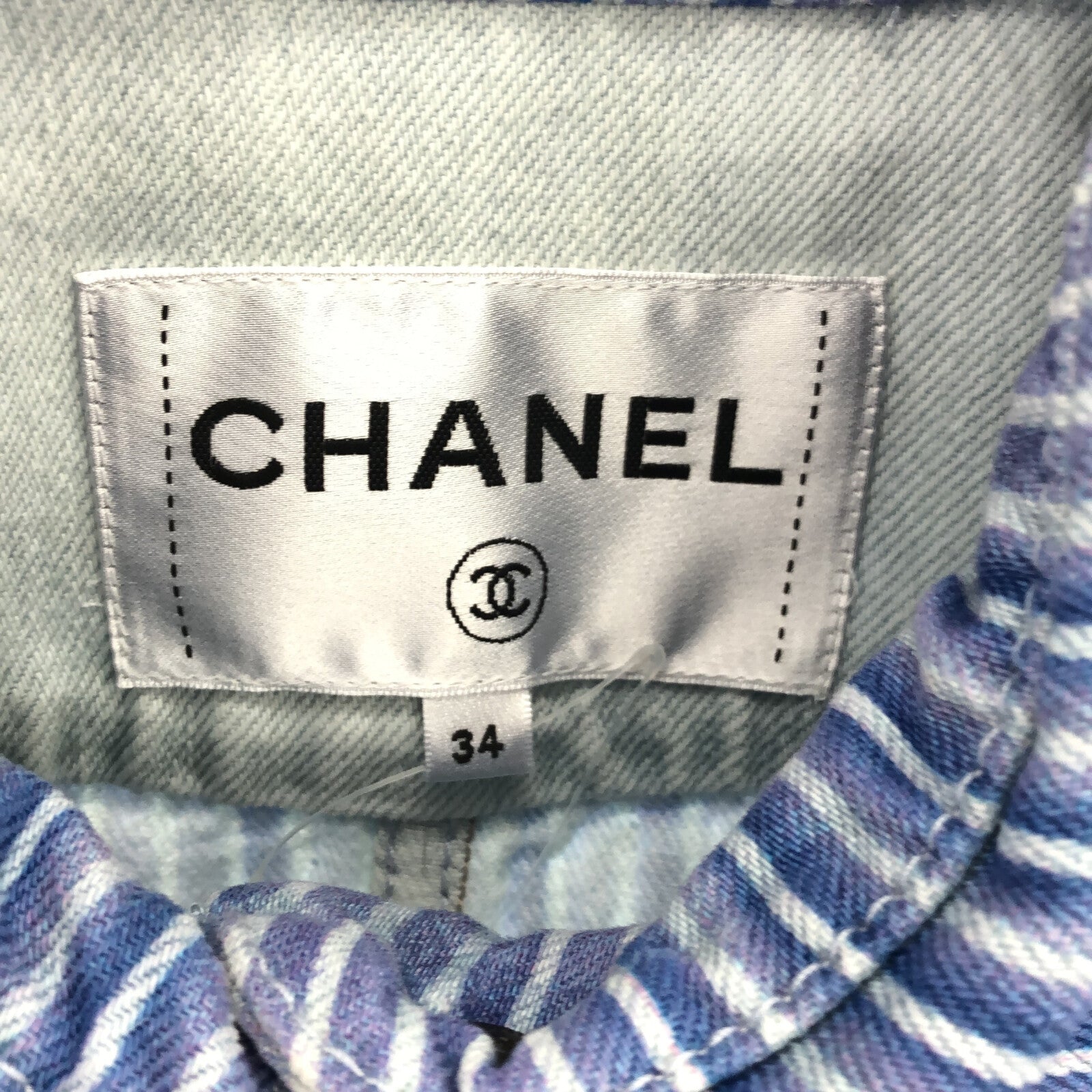 Chanel Denim Jacket Cotton Blue Women