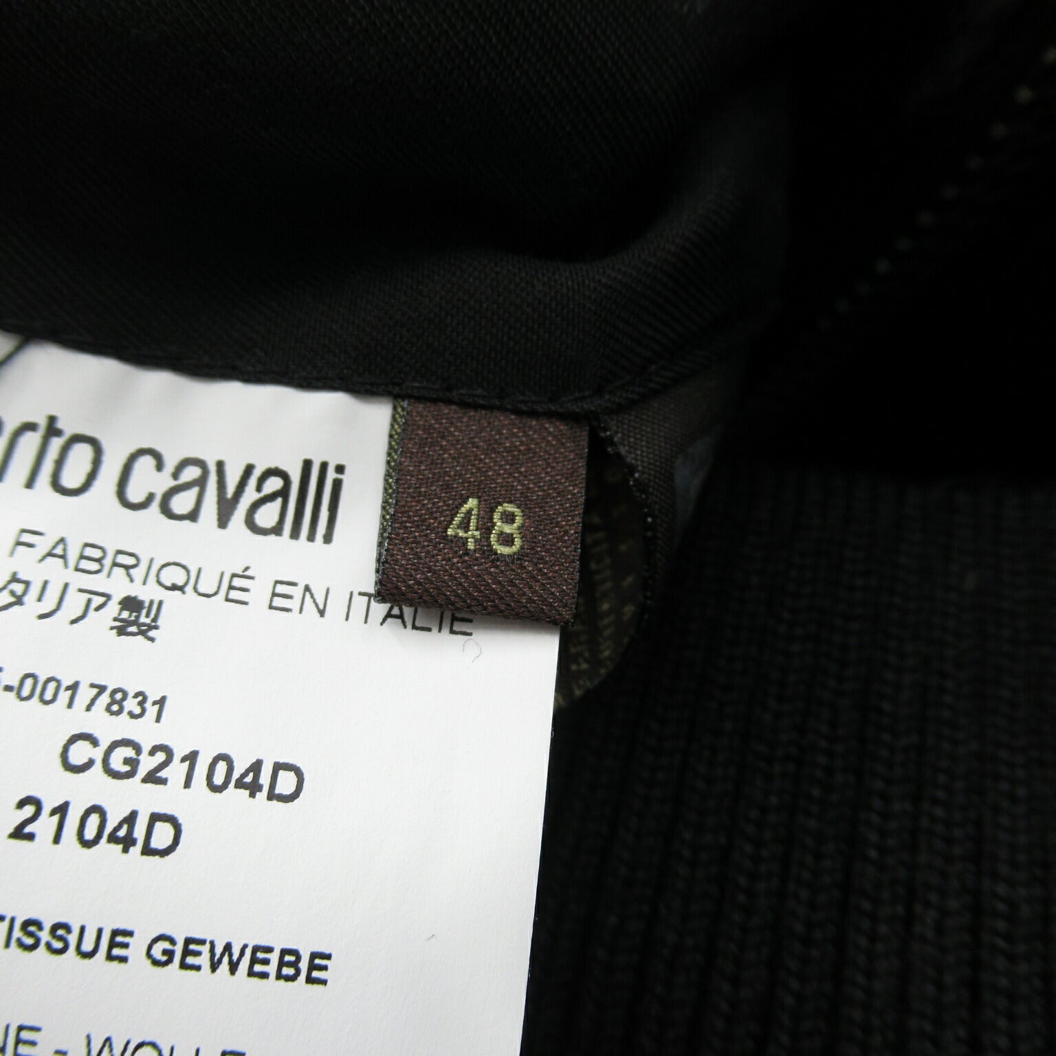 Roberto Cavalli Wool Jacket Black/Grey