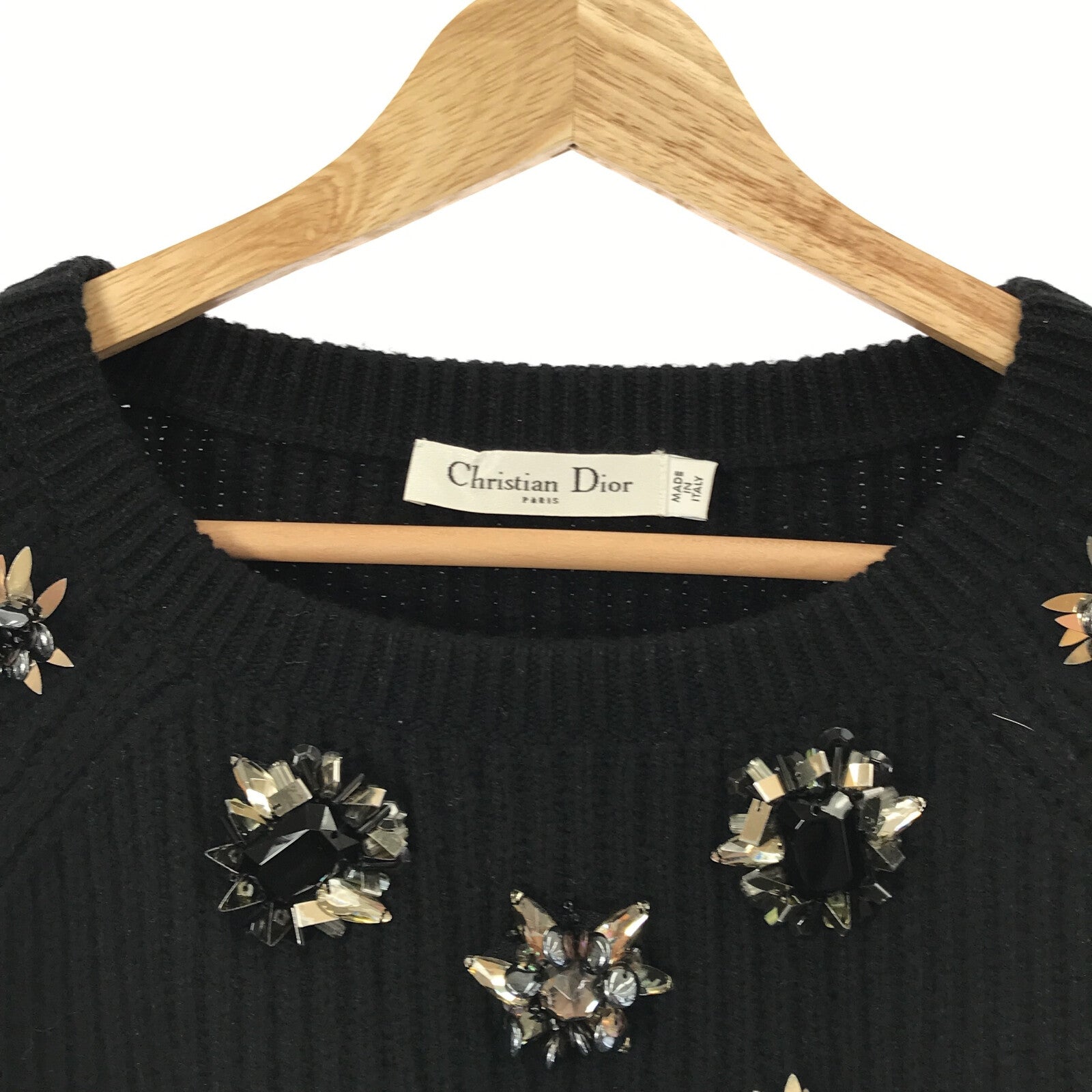 Dior Cashmere Knit Top Black Used